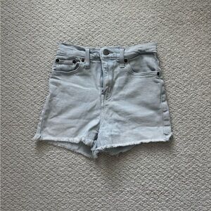 Levi's High Rise Light Blue Denim Shorts